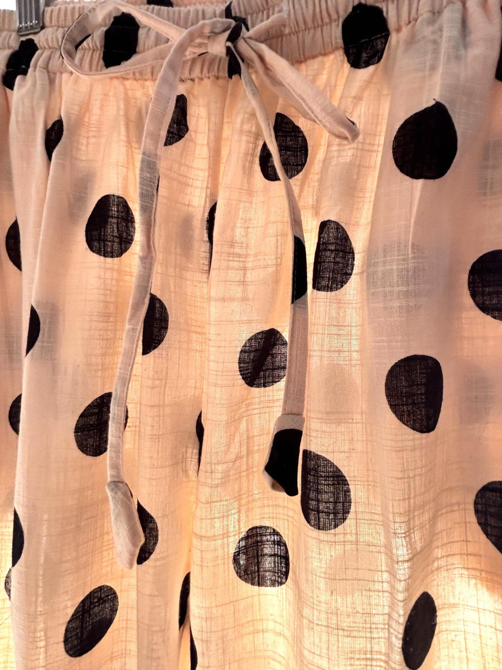 Cotton Polka Dot Pyjama Set: Women's Long Sleeve Loungewear