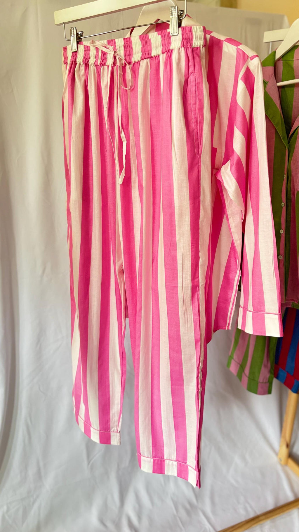 Striped Cotton Pyjama Set:  Long Sleeve|Pants Loungewear