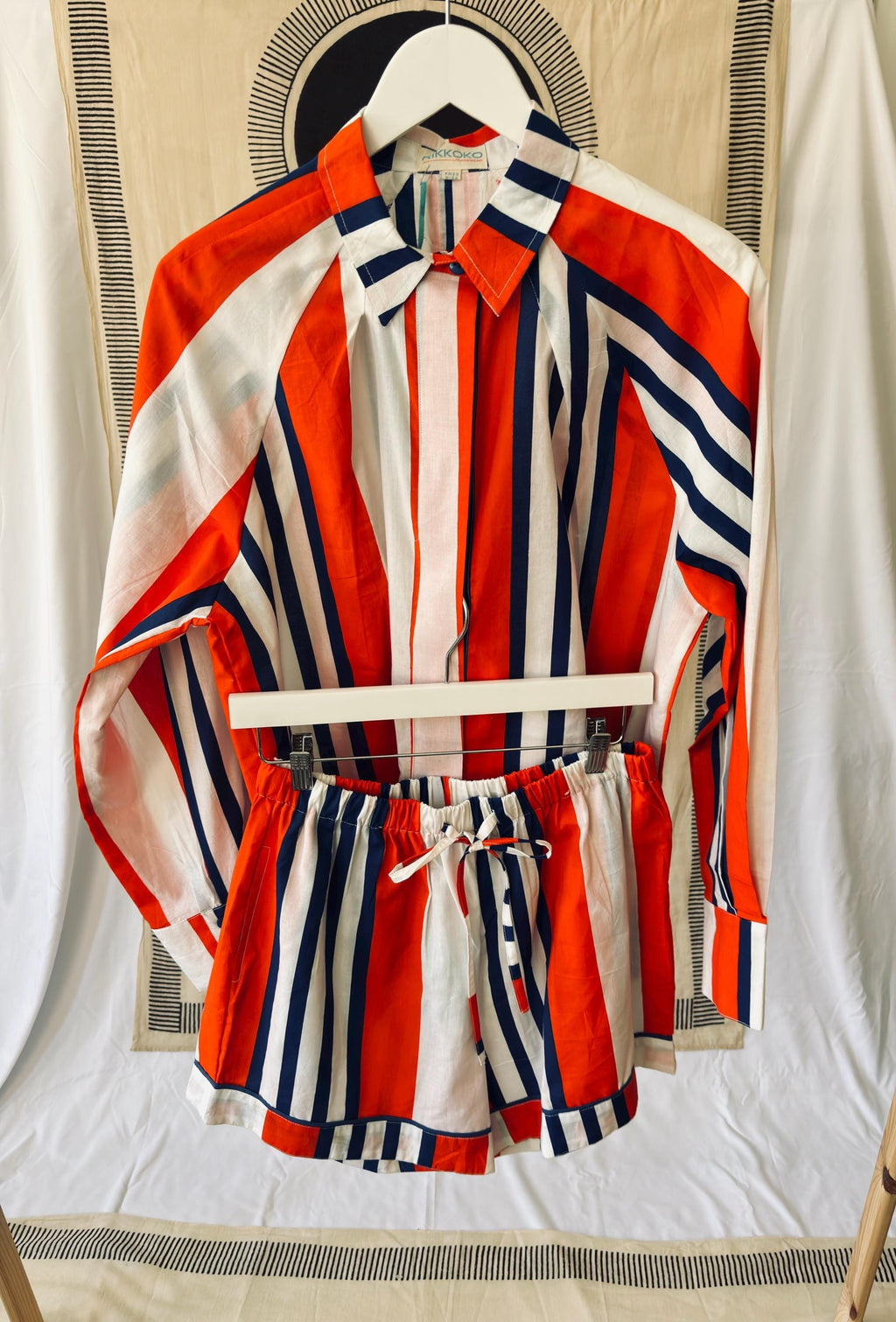 Woman shirt modern style  pop- art print multi-colours woman  in pure cotton