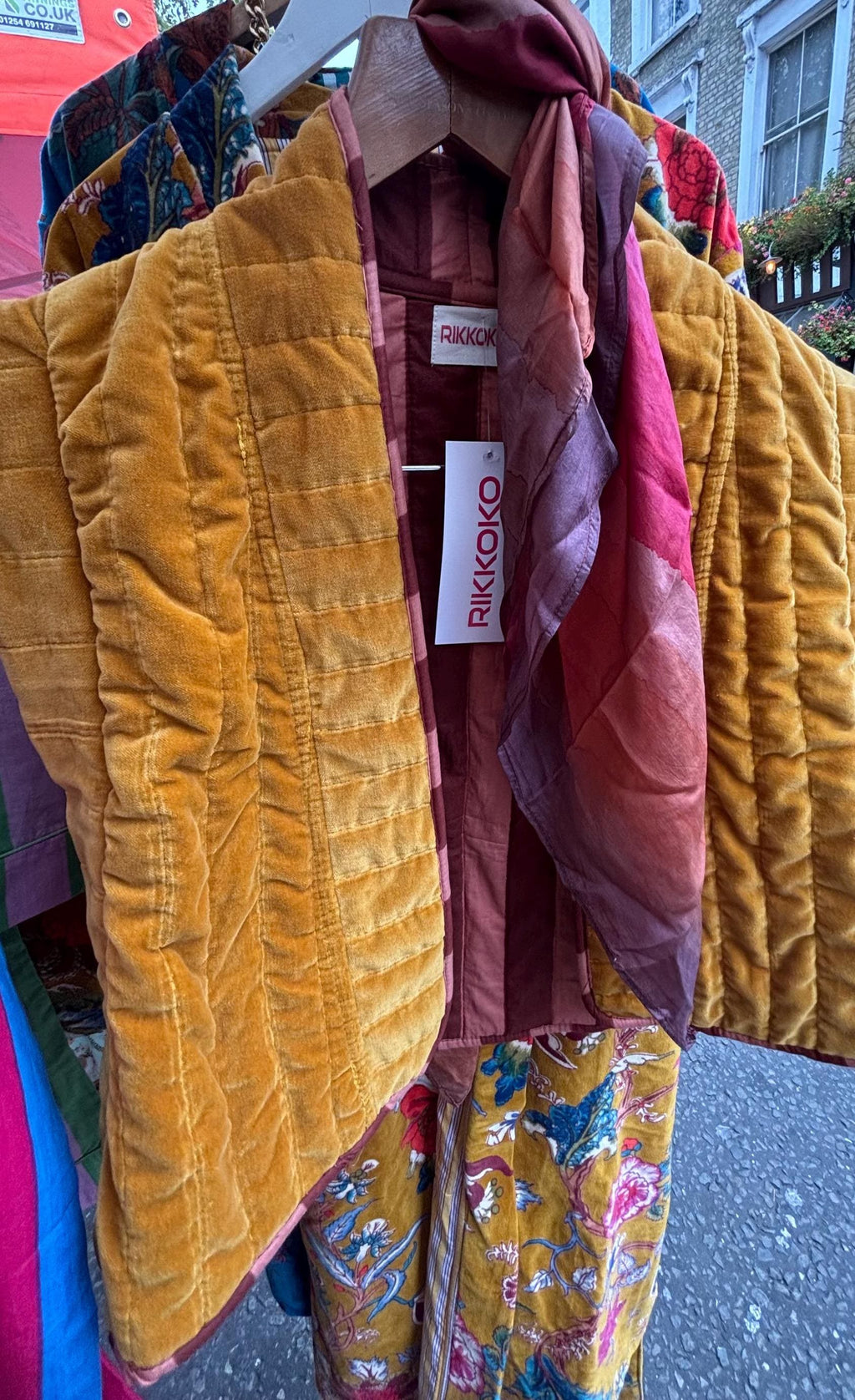 Velvet cotton  padded striped lining gilet| waistcoat in blue |yellow |green| red