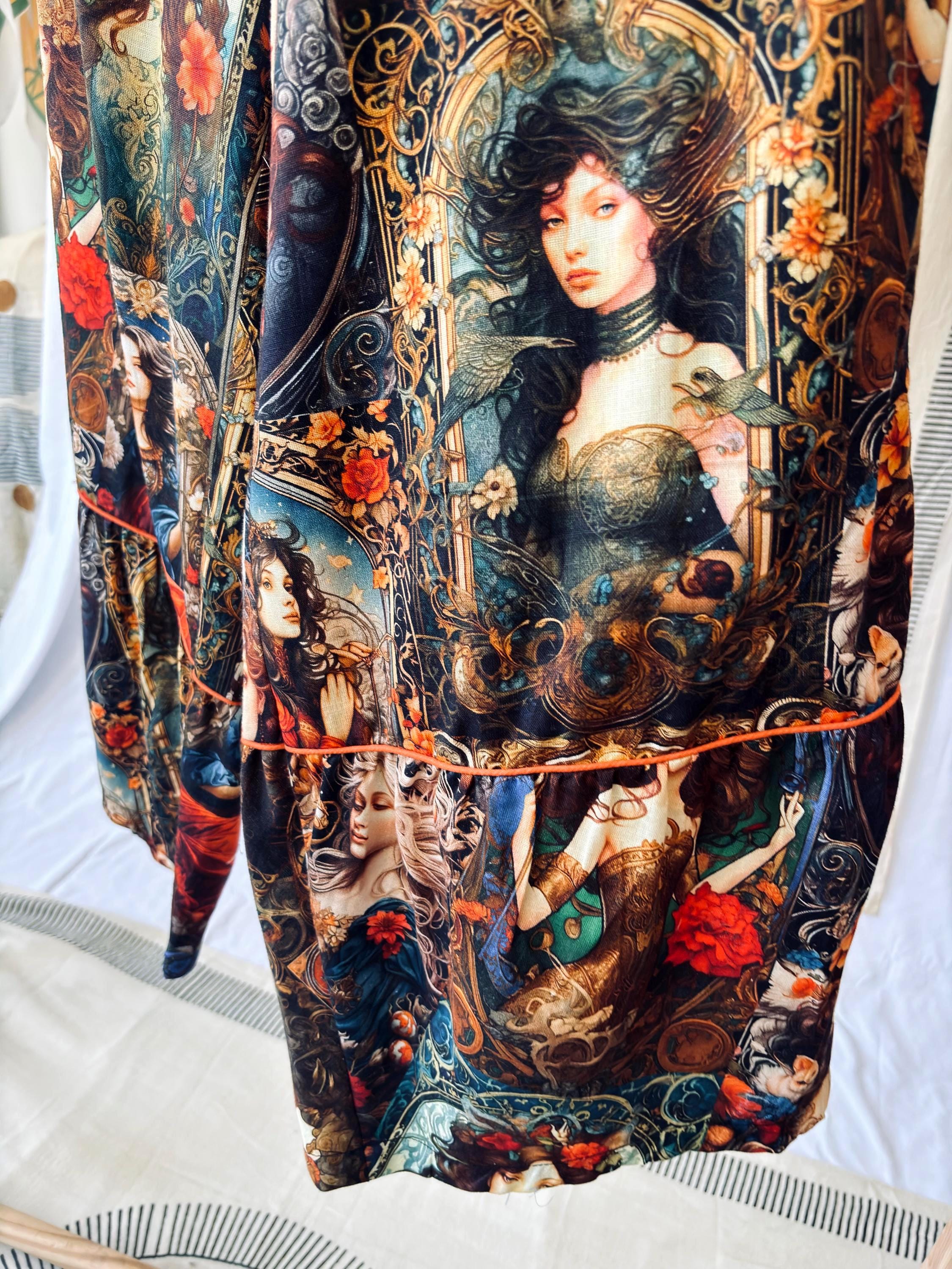 Cotton Sleeveless Top and Pants Set:  Digital Print Coordinate