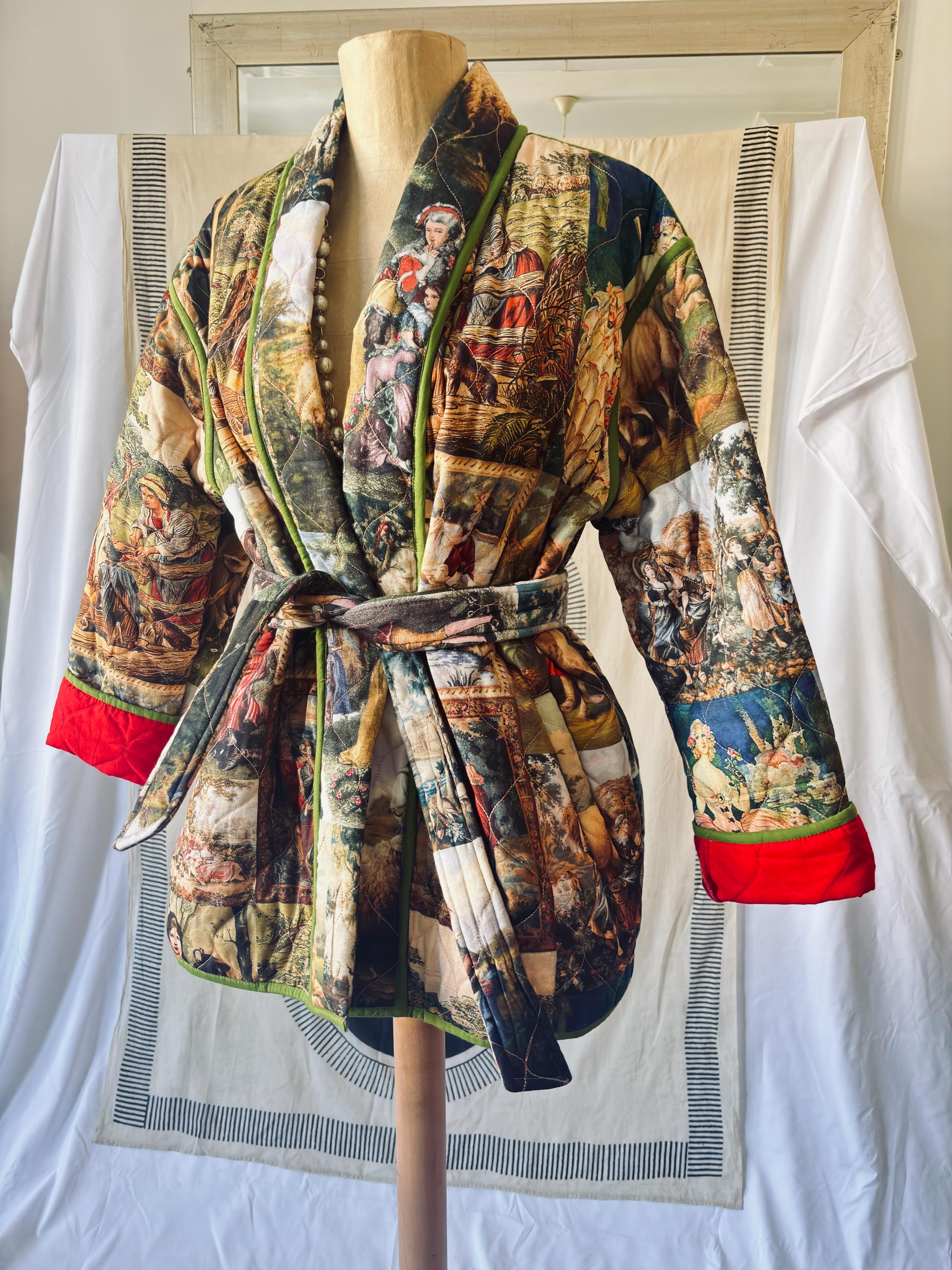 Poppy Print Cotton Pyjama Set: Women's Long Sleeve Sleepwear