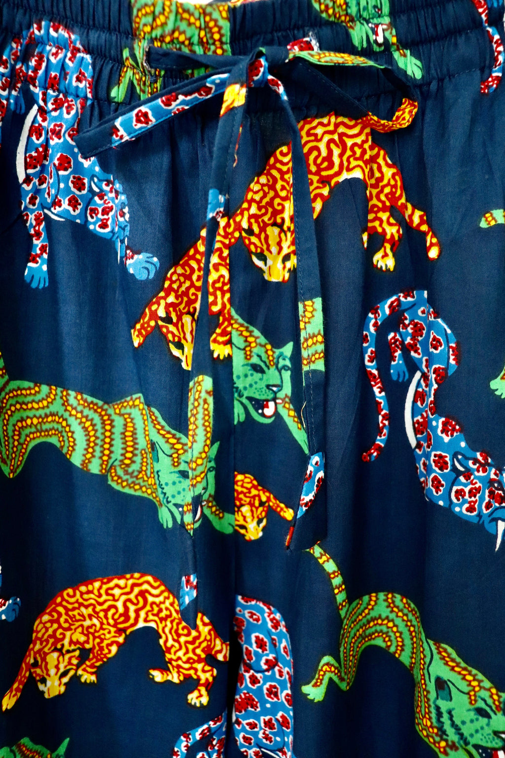 Cotton Pyjama Set: Panther Print Loungewear with Pockets